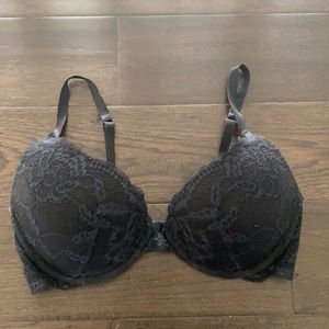 La SENZA Black Lace Padded Bra - 32DD